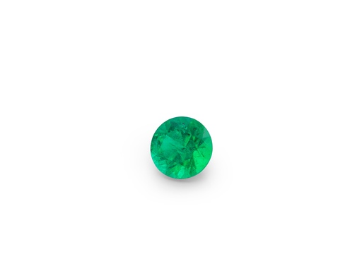 [ER035A] Emerald 3.50mm Round Diamond Cut Bright Green
