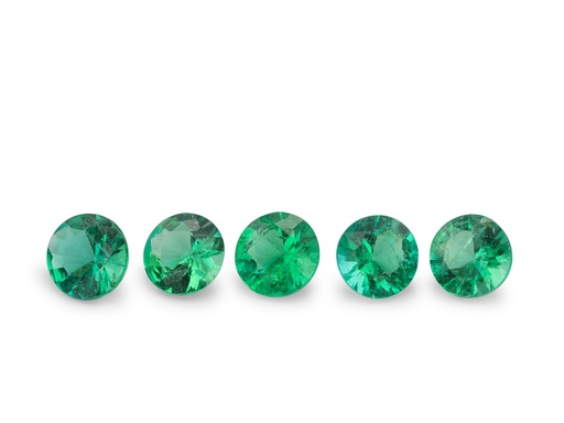 [ER03A] Emerald 3.00mm Round Diamond Cut