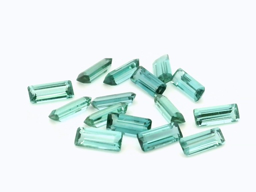 [TUGB0502A] Blue Green Tourmaline 5x2mm +/- Baguette Light