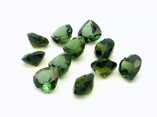 [TUGH06A] Green Tourmaline 6.00mm Heart Shape