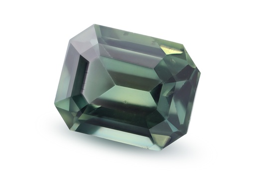 [SPAX4074] Sapphire 6.4x5.1mm Emerald Cut Teal