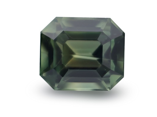 [SPAX4125] Sapphire 6.4x5.6mm Emerald Cut Green