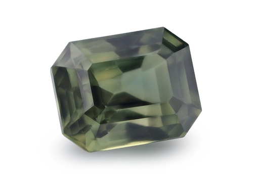 [SPAX4189] Sapphire 6.5x5.1mm Emerald Cut Green