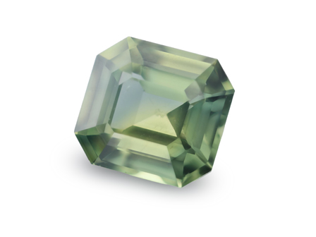 [SPAX4193] Sapphire 6.9x6.2mm Emerald Cut Green
