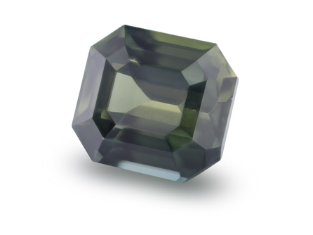 [SPAX4201] Sapphire 6.4x5.85mm Emerald Cut Green