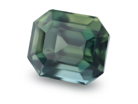 [SPAX4203] Sapphire 6.35x5.4mm Emerald Cut Teal