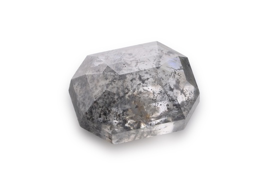 [DIAX3509] Salt & Pepper Diamond 5.5x4.3mm Emerald Cut Rose Cut