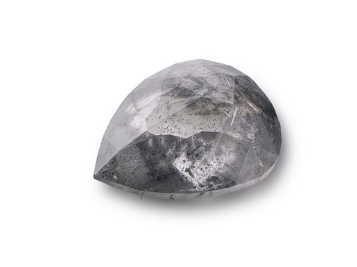 [DIAX3524] Salt & Pepper Diamond 6.5x5.1mm Pear Cut Rose Cut