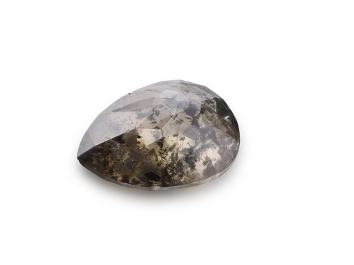 [DIAX3526] Salt & Pepper Diamond 6.1x4.5mm Pear Shape Rose Cut