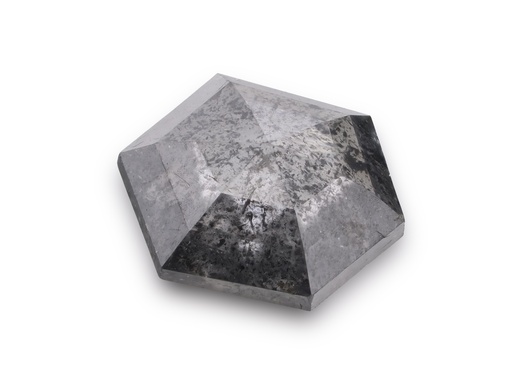 [DIAX3530] Salt & Pepper Diamond 6.3x5.2mm Hexagon Rose Cut