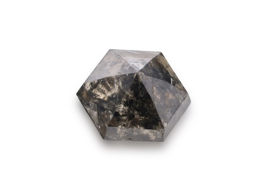 [DIAX3531] Salt & Pepper Diamond 5.6x4.9mm Hexagon Rose Cut