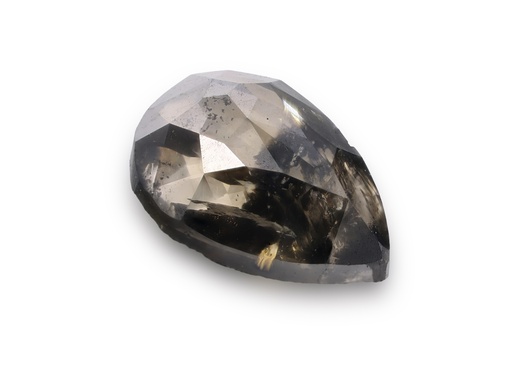 [DIAX3532] Salt & Pepper Diamond 5.9x4.1mm Pear Shape Rose Cut