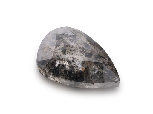 [DIAX3533] Salt & Pepper Diamond 6.8x4.7mm Pear Shape Rose Cut