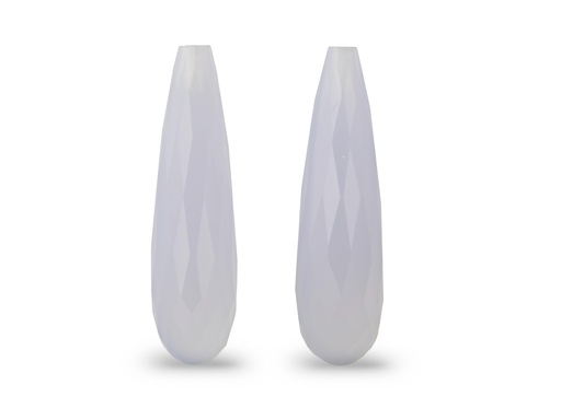 [CYDL3020] Blue Chalcedony 30x8mm Briolette Pair