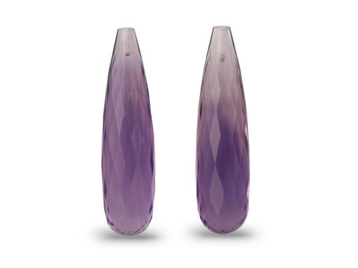 [QADL3008P1] Amethyst 30x8mm Briolette Light Pair