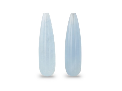 [BADC3008P] Aquamarine 30x8mm Polished Drop Pair