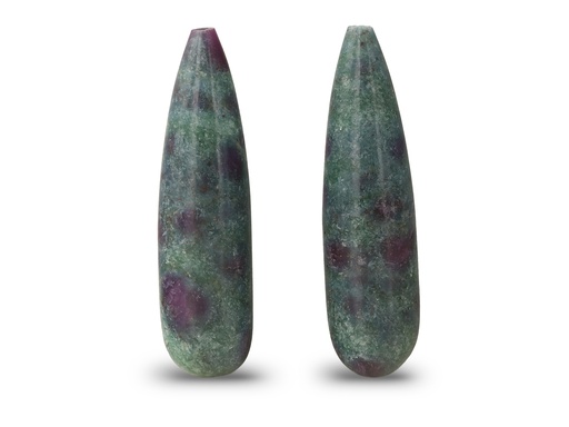 [KYDC3008P] Ruby in Kyanite 30x8mm Drop Pair