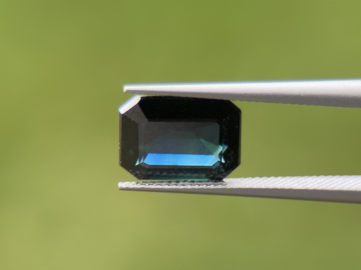[SAX3596] Australian Sapphire 9x6mm Emerald Cut Dark Blue