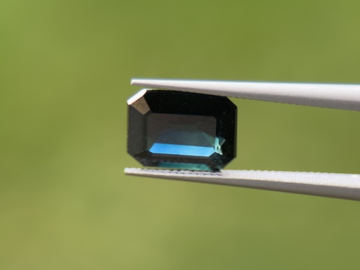 [SAX3598] Australian Sapphire 9x6.9mm Emerald Cut Dark Blue