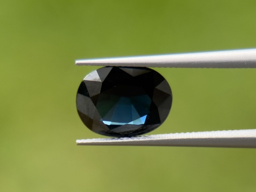 [SAX3605] Australian Sapphire 9.9x8mm Oval Dark Blue