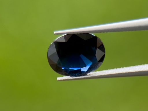 [SAX3644] Australian Sapphire 9x7mm Oval Dark Blue