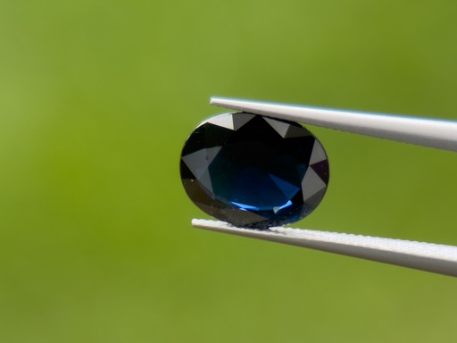 [SAX3645] Australian Sapphire 9x7.1mm Oval Dark Blue