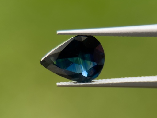 [SAX3649] Australian Sapphire 9x6.7mm Pear Shape Dark Blue