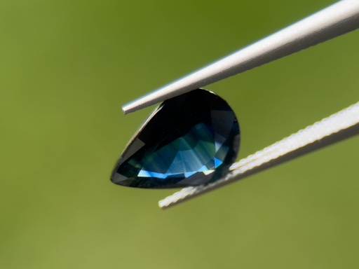 [SAX3650] Australian Sapphire 9.1x6.7mm Pear Shape Dark Blue