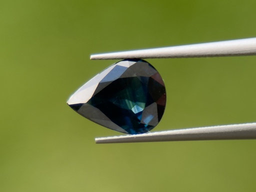 [SAX3653] Australian Sapphire 9x6.9mm Pear Shape Dark Blue
