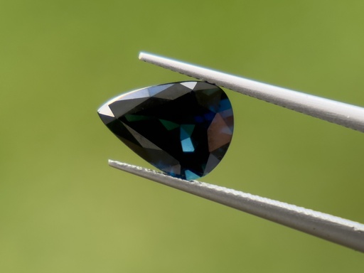 [SAX3655] Australian Sapphire 9x6.9mm Pear Shape Dark Blue