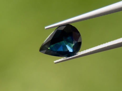 [SAX3656] Australian Sapphire 9.1x6.6mm Pear Shape Dark Blue