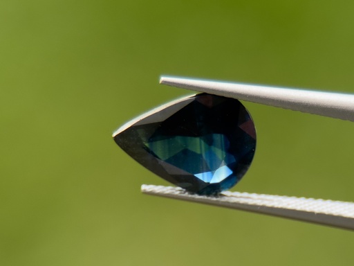 [SAX3657] Australian Sapphire 8.8x6.9mm Pear Shape Dark Blue