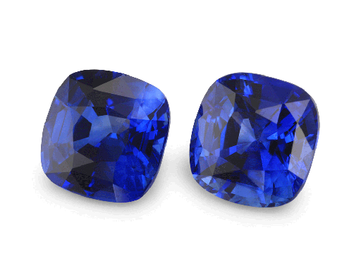 [SCX3307] Ceylon Sapphire 6.30mm Square Cushion Blue - PAIR
