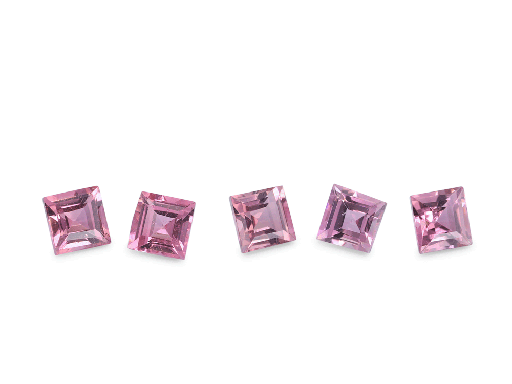 [TUKQ10275] Pink Tourmaline 2.75mm Carre Cut 1st Grade