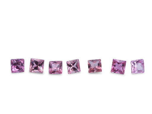 [TUKQP10225] Pink Tourmaline 2.25mm Princess Cut 1st Grade