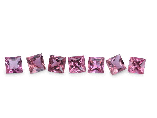[TUKQP1025] Pink Tourmaline 2.5mm Princess Cut 1st Grade