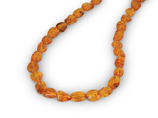 [BEADJ3113] Amber 14x10mm +/- Irregular Nugget Strand
