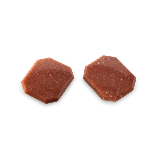 [GOLDJ10015] Goldstone 14x12mm Octagonal Buff Top