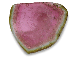 [TUX3128] Tourmaline Watermelon 40x35mm Slice  43.09cts