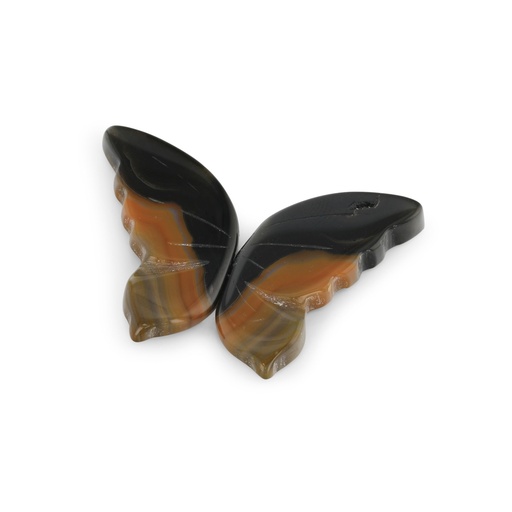 [ORNX3380] Agate Butterfly Wings 27-30mm Pair