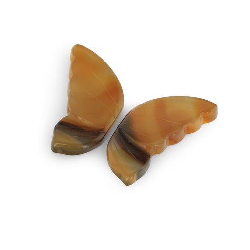 [ORNX3384] Agate Butterfly Wings 27-30mm Pair