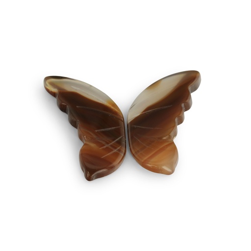 [ORNX3393] Agate Butterfly Wings 27-30mm Pair