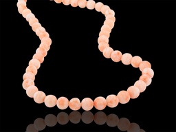 [BEADX3176] [BEADX3176] Pink Coral Strand 6.5-9mm Graduated Round Polished Beads  