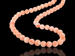 [BEADX3177] [BEADX3177] Pink Coral Strand 6.5-9mm Graduated Round Polished Beads  