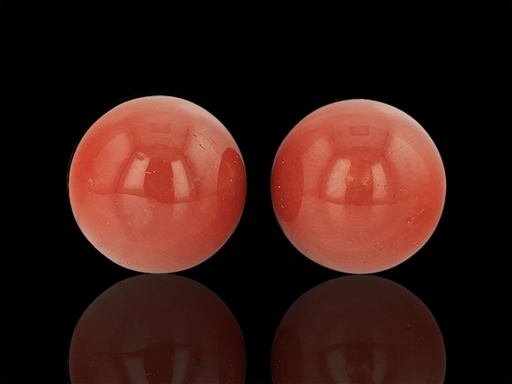 [CORAX3075] Red Coral 9.8mm Beads HD PAIR  