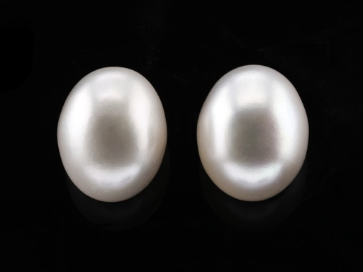 [JFD-06065] Freshwater Pearl 6-6.5mm White Drop Half Drilled