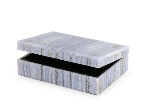[ORNX3419] Ornamental Blue Lace Agate 150x100mm Gem box