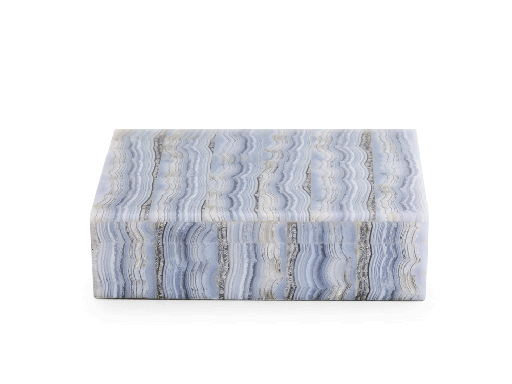 [ORNX3421] Ornamental Blue Lace Agate 150x100mm Gem box