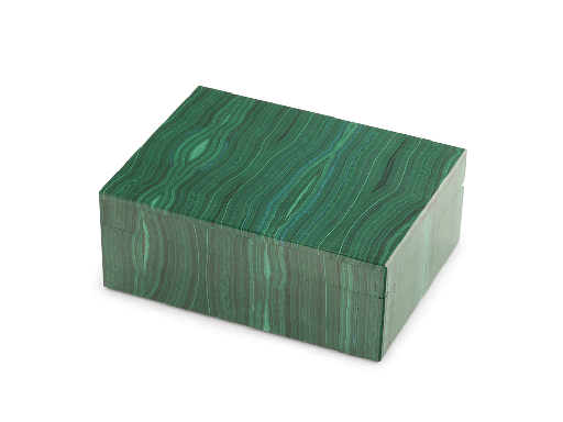 [ORNX3428] Ornamental Malachite 100x80mm Gem box