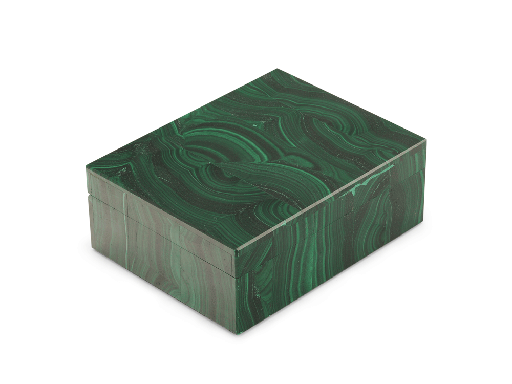 [ORNX3429] Ornamental Malachite 100x80mm Gem box